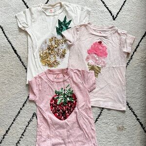 JCREW KIDS ✨Bundle✨Girls’ Sequin Fruit and Ice Cream Tees